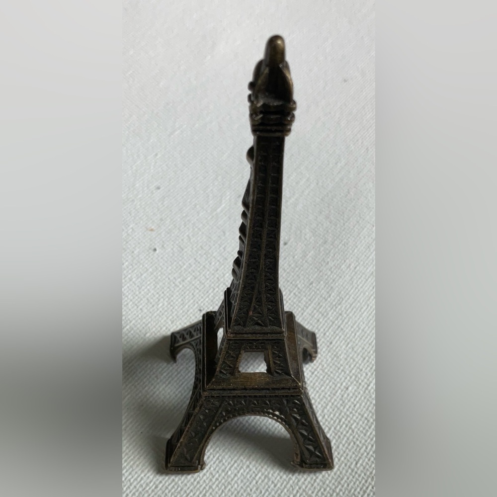 Miniature Vintage Metal Eiffel Tower Figurine Great Condition